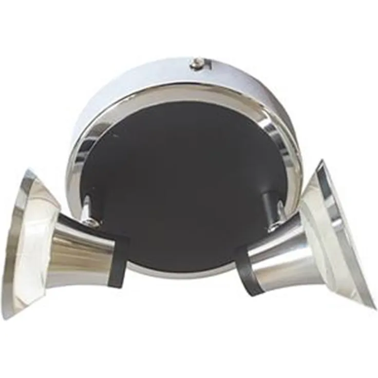 LED Deckenleuchte chrom, schwarz, teilsatiniert Näve Neapel 2 flg.