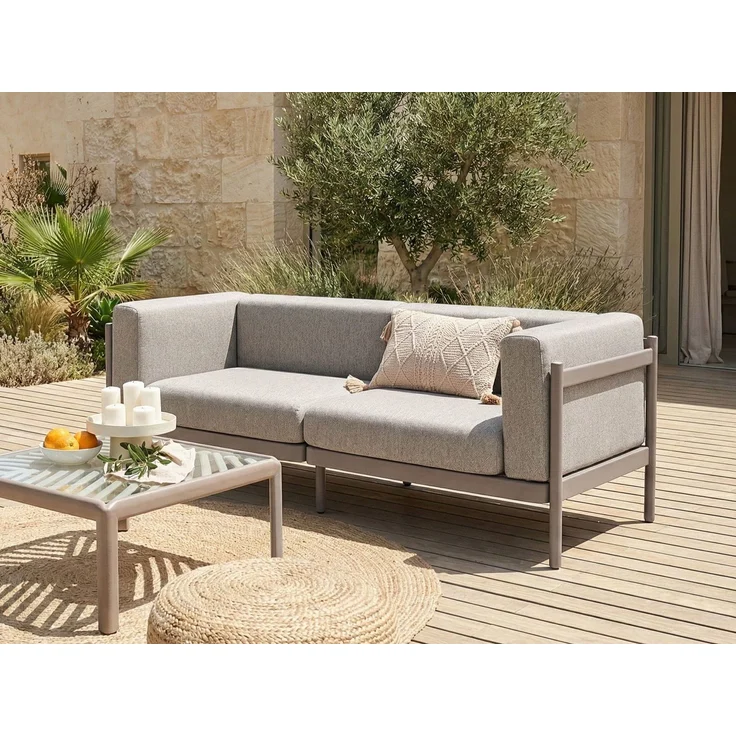 Gartensofa 2-Sitzer FERRETTI Taupe – Bild 3