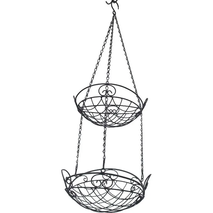 Deko-Impression Hängekorb Hängekörbe Küchenhänger Kräuterhänger Regal Eisen (1 St)