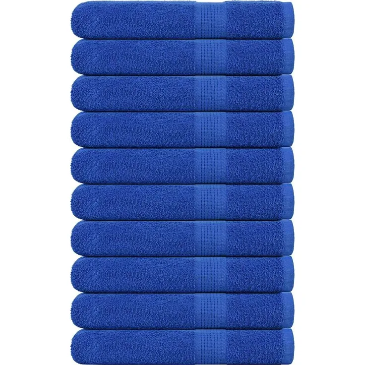 vidaXL Handtücher FROGN 10 Stk. Blau 100x200 cm 360 g/m² 136724