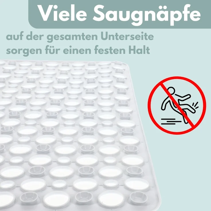 2er Set Duschmatte Rutschfest Duschwanneneinlage Antirutschmatte Dusche Rutschfeste Badematte Duscheinlage Duschvorleger Rutschmatte 53x53 cm – Bild 4