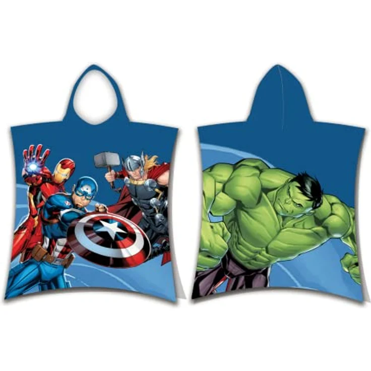 Avengers Badeponcho für Kinder Hochwertiger Frottee aus 100 % Baumwolle – Bild 2