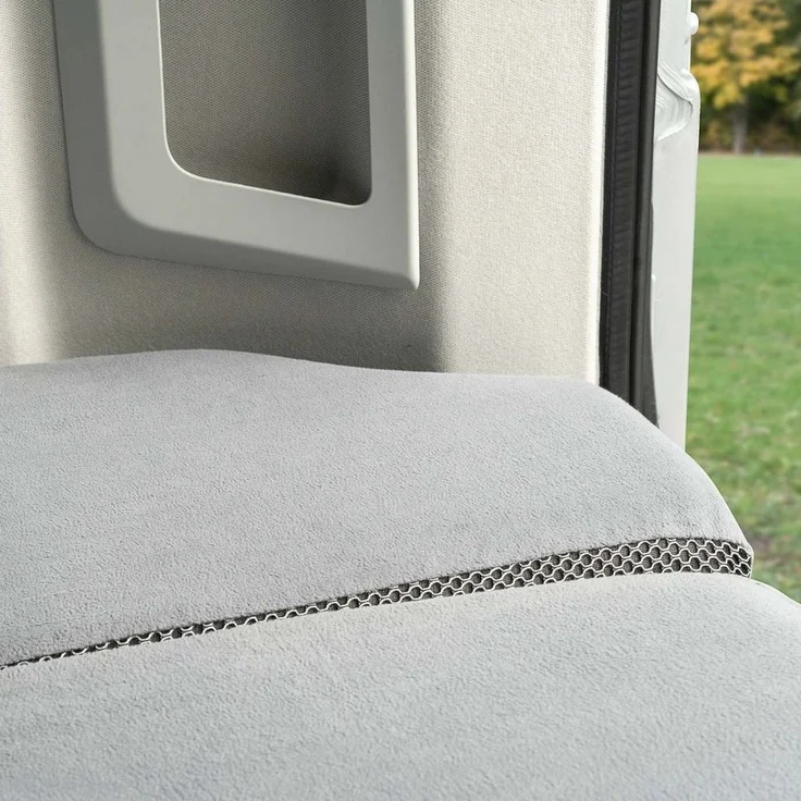BLACK FOREST FOX Spannbettlaken VW Grand California 680 Heckbett 3 tlg. Schonbezug Cuddly Full Cover, Polyester, Gummizug: ohne, (3 Stück), YKK-Reißverschluss,3D Air Mesh – Bild 3