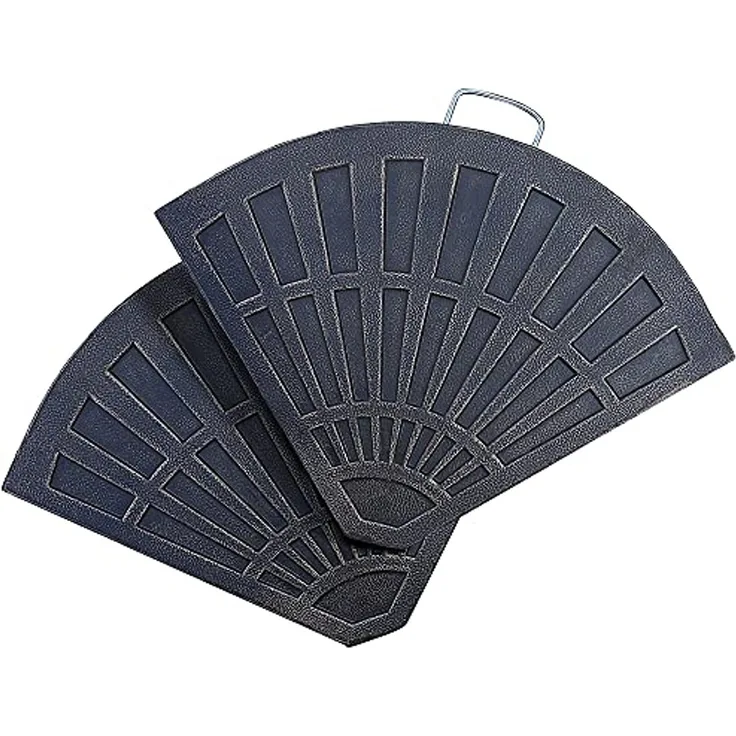 Outsunny Schirmhalter Sonnenschirmbasis halbrund mit Handgriff Kunstharz + Metall, Platten-Schirmständer, 1 tlg, Sonnenschirmständer