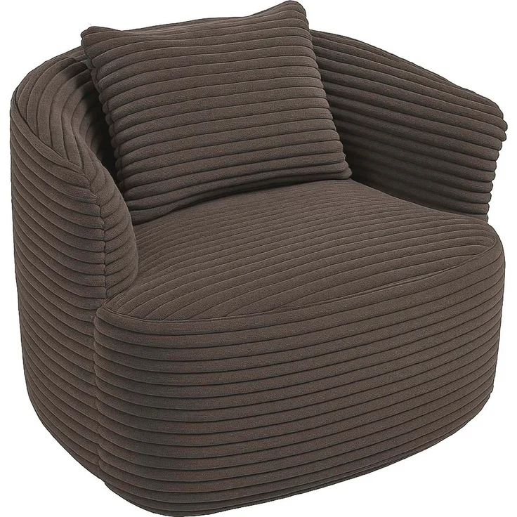 Sessel HWC-P18, Loungesessel Relaxsessel Polstersessel Cocktailsessel, Stoff/Textil Cord (370g/m²) ~ braun – Bild 7