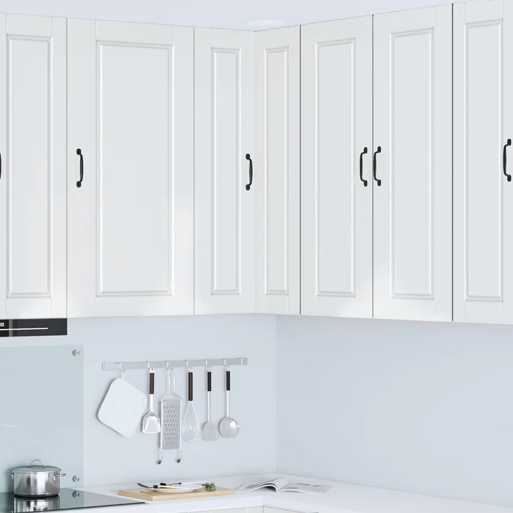 vidaXL Wand-Eckschrank PORTO Hochglanz-Weiß 57 x 57 x 100 cm 885519 – Bild 1