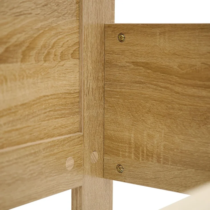 Komfortbett 120x200 Seniorenbett Höhenverstellbar Holzbett Eiche Einzelbett Hohes Bett Bettgestell – Bild 6