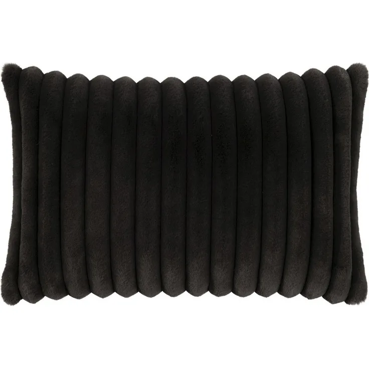 MAGMA Kissenhülle RAYA Fellimitat Streifen Look anthrazit ca. 40 x 60 cm