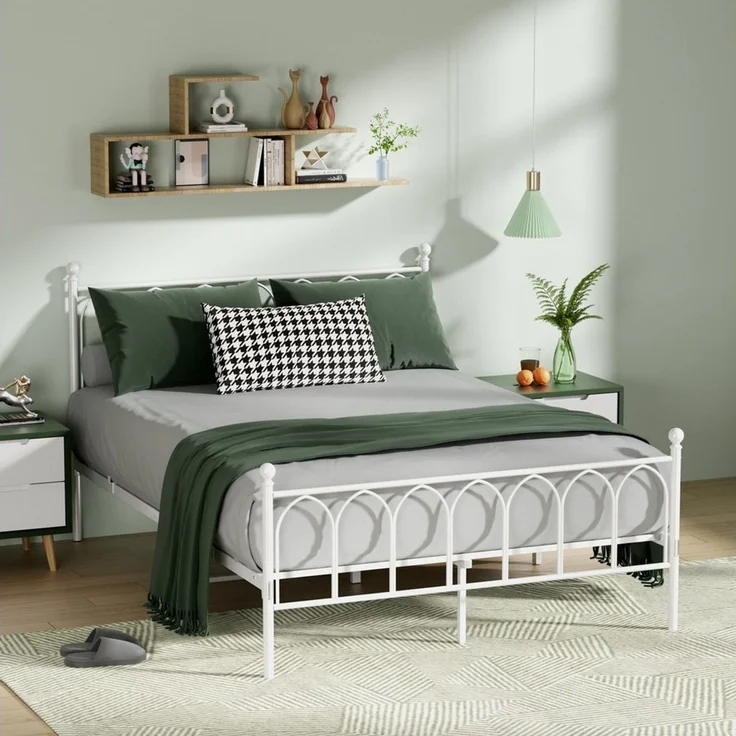 HAUSS SPOLE Metallbett Modern Metallbett Bettgestelle Einzelbett Gästebett Bettrahmen, modernes Design – Bild 3