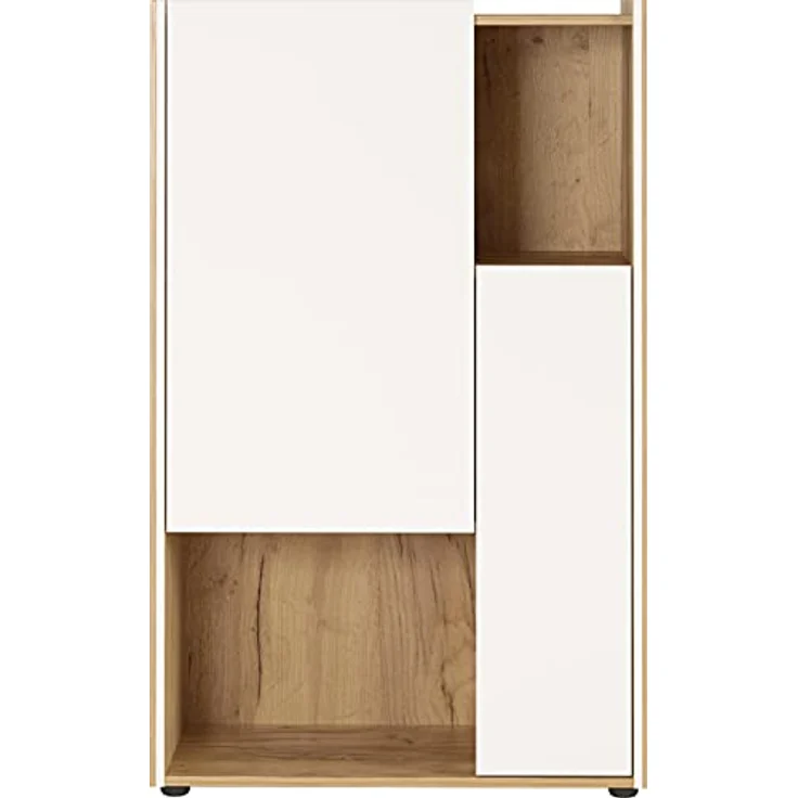 Germania Aktenschrank 4158-242 GW-Indianapolis, in Navarra-Eiche-Nachbildung/Weiß, ideal für Home Office, 76 x 121 x 40 cm (BxHxT), 76x121x40 – Bild 4