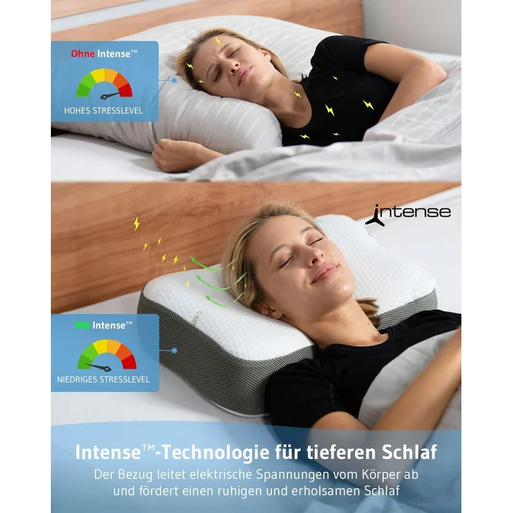 ReCharge Nackenkissen mit Bambus-Aktivkohle und Visco Schaum – Bild 6