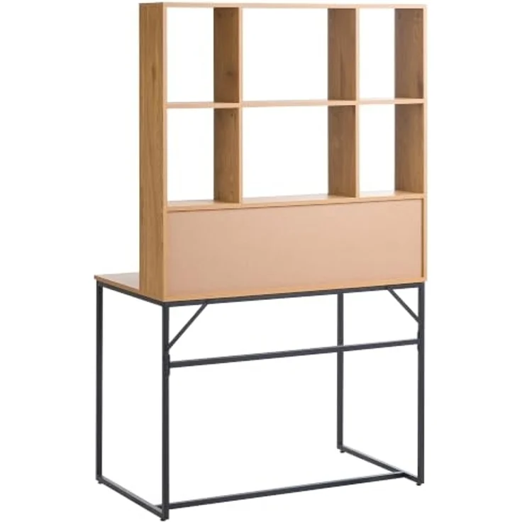 Schreibtisch TAVRA Hellbraun 105 cm 60 cm mit Fächern mit Schubladen – Bild 6