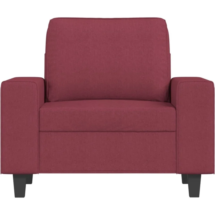 vidaXL Sessel mit Hocker Weinrot 60 cm Stoff 3201149 – Bild 3