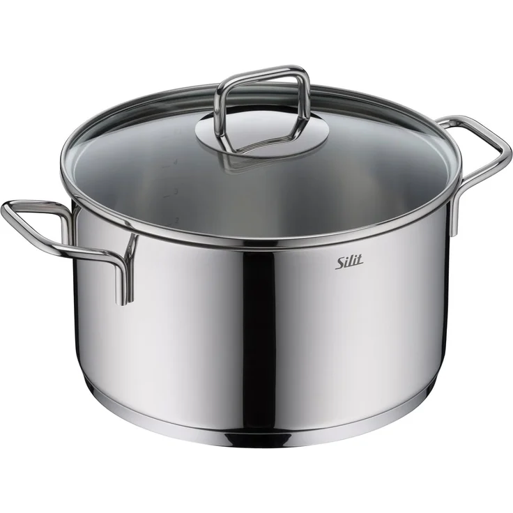 Silit Topf-Set Extra Cook Induktion, Kochgeschirr-Set mit Glasdeckel, Innenskalierung, Edelstahl 18/10 (Set, 7-tlg, 3x Kochtöpfe 16/20/24 cm mit Deckel, 1x Stielkasserolle 16 cm), SiliTherm Universalboden, breiter Schüttrand, spülmaschinengeeignet – Bild 4
