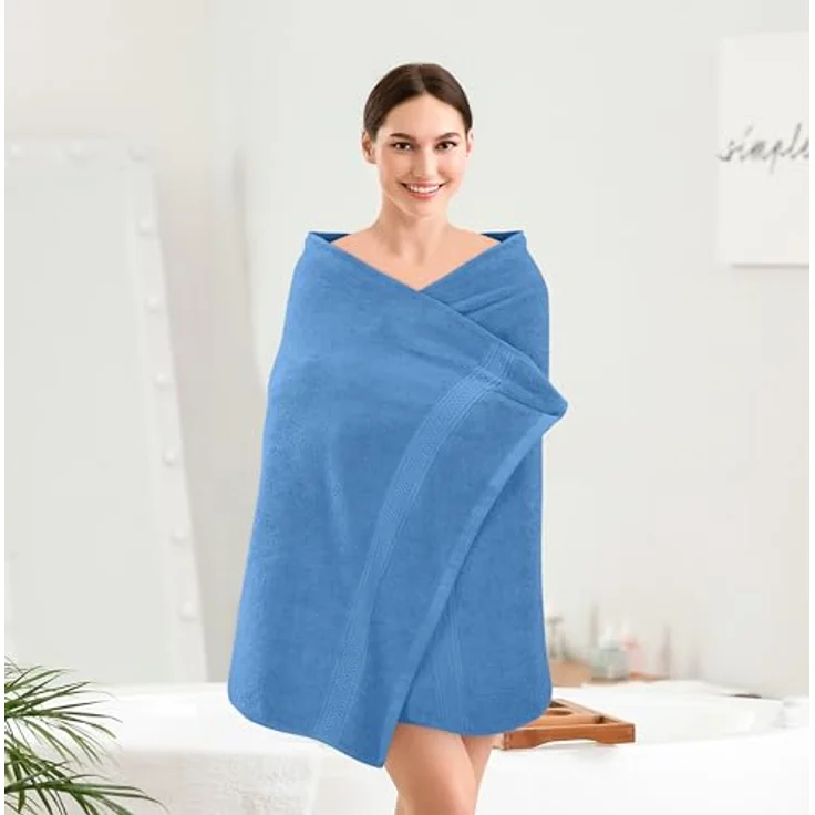 Utopia Towels 4er-Pack Badetücher Set, Premium 100% ringgesponnene Baumwolle, 69 x 137 cm, sehr saugfähig und weich, Elektroblau – Bild 5