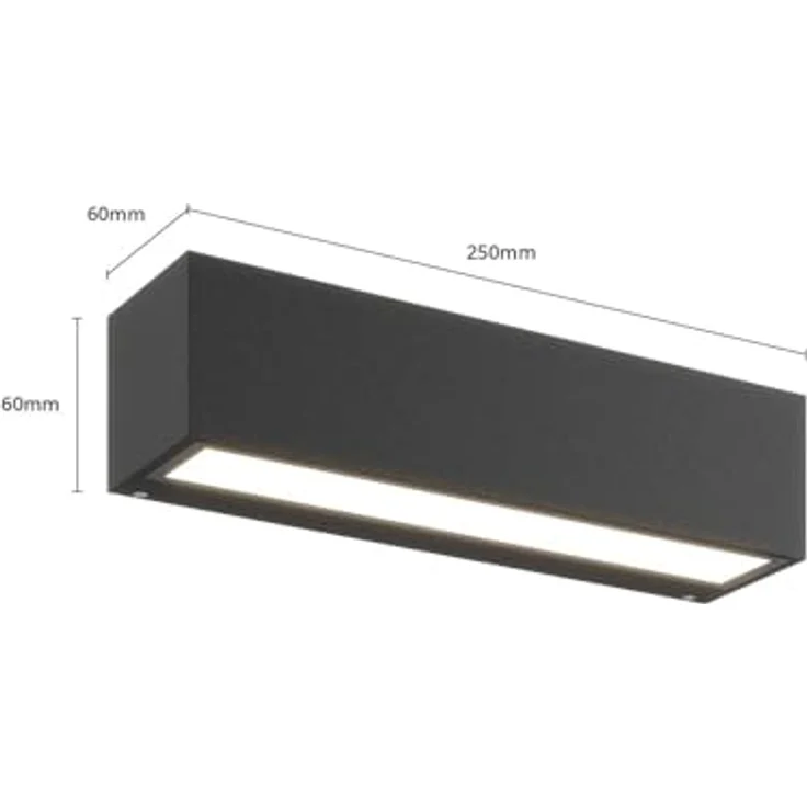 Lucande LED Wandleuchte außen Lengo, 1-flammig, Schwarz, Aluminium, IP65 wasserdicht für Terrasse und Garten – Bild 5