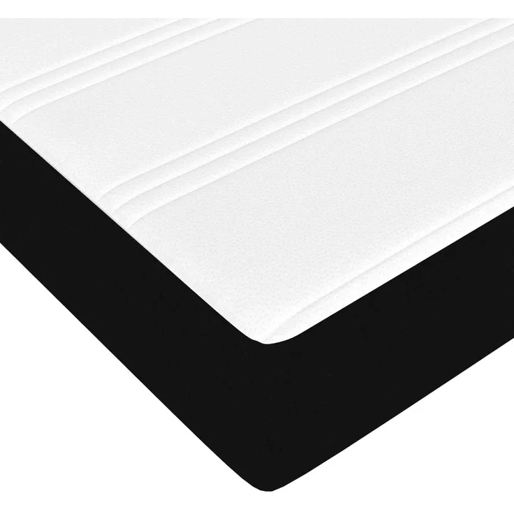 vidaXL Bettgestell mit Matratze mit Matratze 2 pcs Schwarz Stoff 3399517 – Bild 9