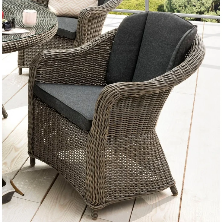 Destiny Garten-Essgruppe MALAGA LUNA, (13-tlg, 4x Sessel, 1x Tisch, inkl. Auflagen), Aluminium, Polyrattan – Bild 4