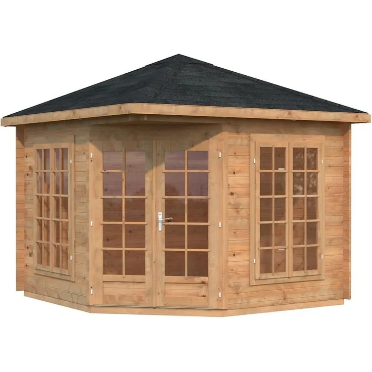 Palmako Holz-Pavillon Melanie 280x280 cm inklusiveFußboden Holzpavillon natur