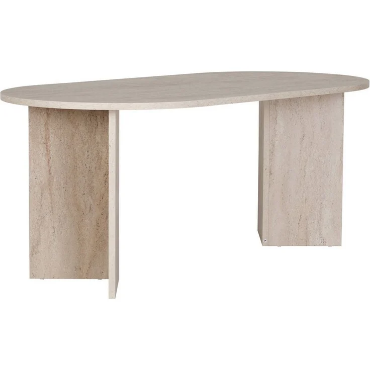 Elegant Dining Table, Travertine Color, 180 x 75 x 89.5 cm | 100% Melamine Coated Particle Board, 25 mm Thickness | Perfect for Modern Dining Spaces – Bild 3
