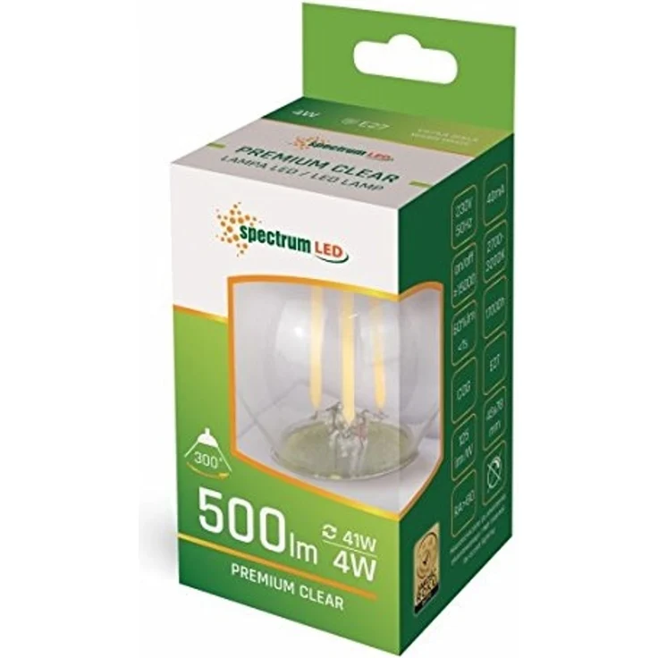 LED E27 4W 230V AC Warmweiß FILAMENT COG 500 Lumen 300° – Bild 2