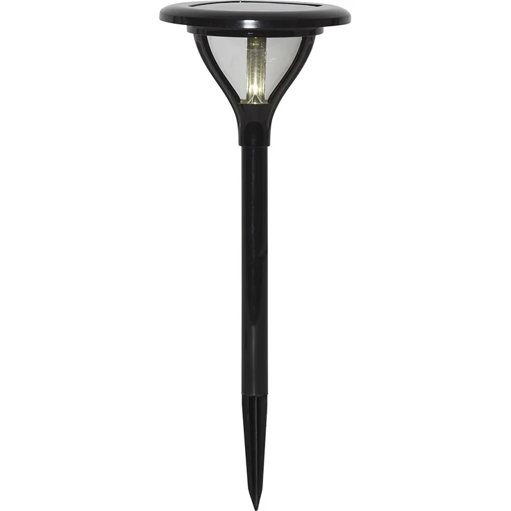 Solar-Pollerleuchte ,Meriva', moderne Wegbeleuchtung, Dämmerungssensor, warmweiß, H 34cm – Bild 1