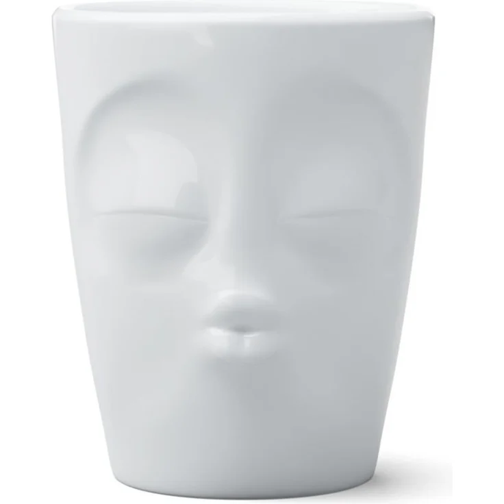 FIFTYEIGHT TV Tasse Kaffeebecher 87 Henkelbecher Küssend weiß Becher Porzellan – Bild 3
