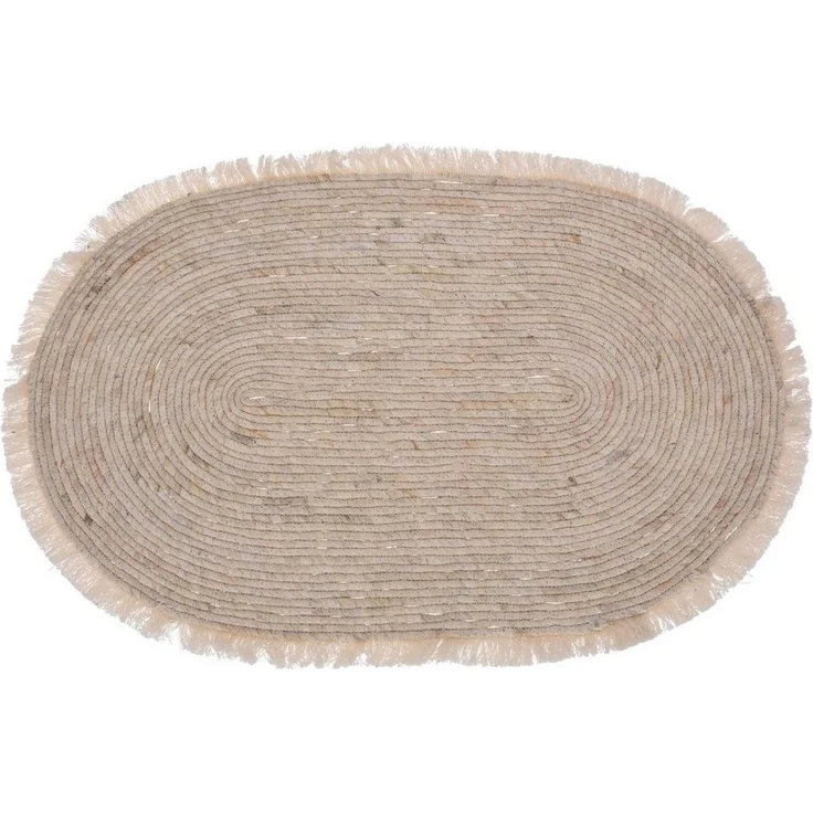 Koopman Teppich SUJU, Beige, B 50 cm, L 80 cm, Schilfgras, oval – Bild 1