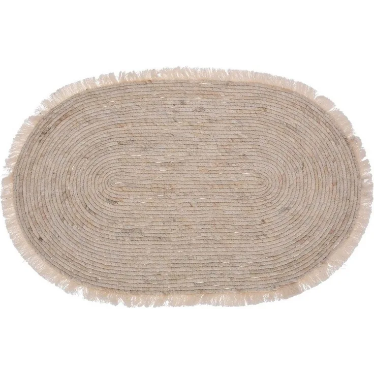 Koopman Teppich SUJU, Beige, B 50 cm, L 80 cm, Schilfgras, oval