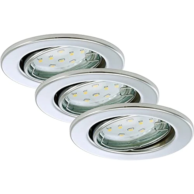 Briloner Leuchten Einbaustrahler Set, schwenkbar, 230V, LED Einbaulampe mit warmweißem Licht, 3 Watt, 250 Lumen – Bild 3