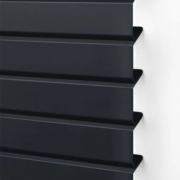 Victoria M. Jalousie LightLess Prime Aluminium-Jalousie 50x130 cm Anthrazitgrau matt, mit Bohren, ohne Bohren, geklemmt oder verschaubt, L Profil 25 mm Lamellen, feuchtigkeitsbeständig, verdunkelnd – Bild 3