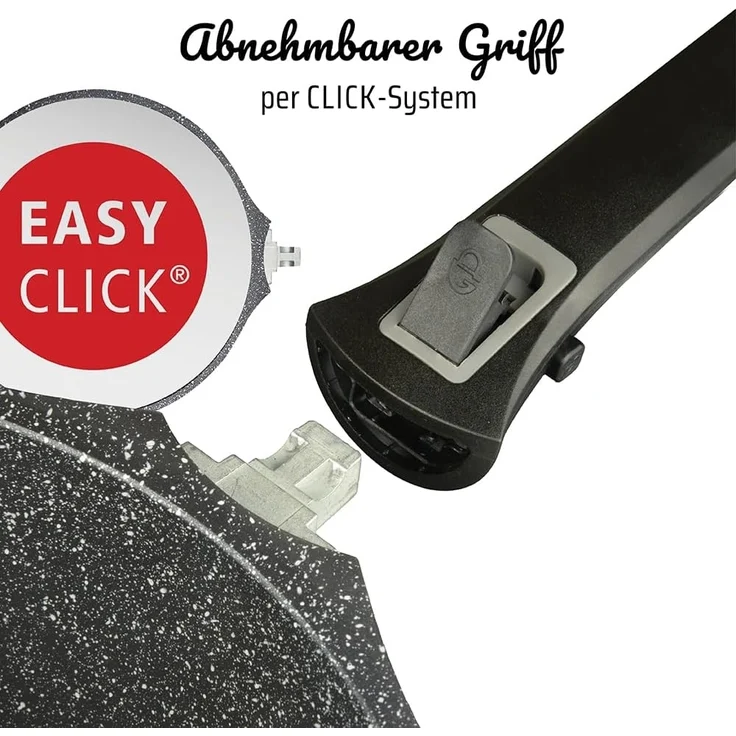 GSW Bratpfanne Easy Click, Aluminiumguss (1-tlg), abnehmbarer Griff, Induktion – Bild 4