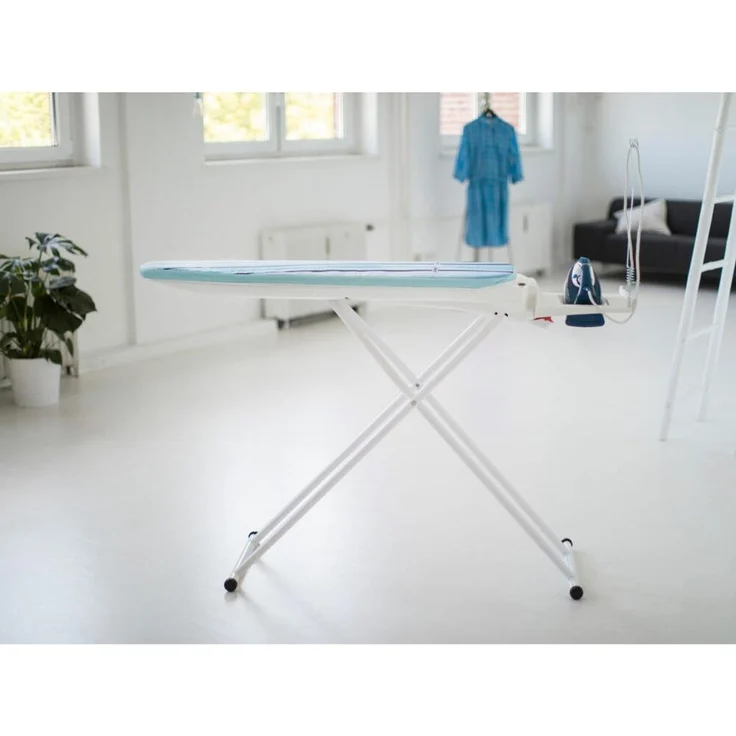 Leifheit Bügeltisch Air Active Express M weiß, Bügelbrett, Stahl, Kunststoff, Silikon, Blau, Weiß, 118x38 cm – Bild 2