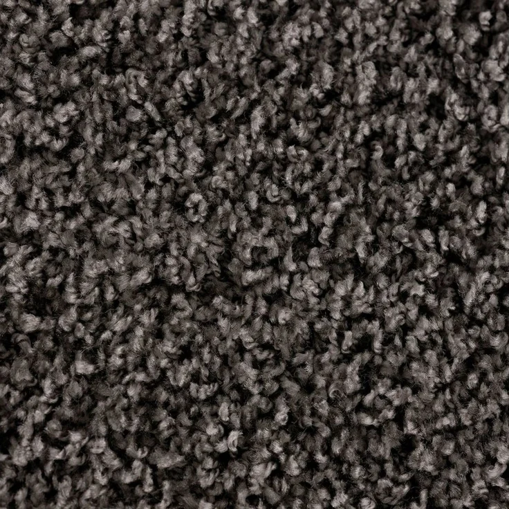 SANAT Teppich Rund - Grau Hochflor, Langflor Modern Teppiche fürs Wohnzimmer, Schlafzimmer, Esszimmer oder Kinderzimmer, Größe: 200x200 cm – Bild 4