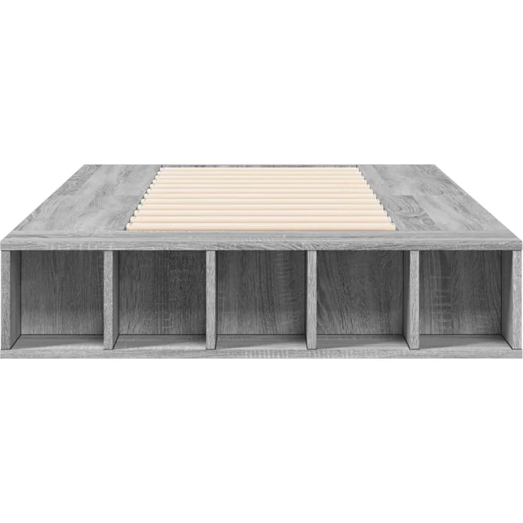 vidaXL Bettgestell Grau Sonoma 75x190 cm Holzwerkstoff 3280536 – Bild 4
