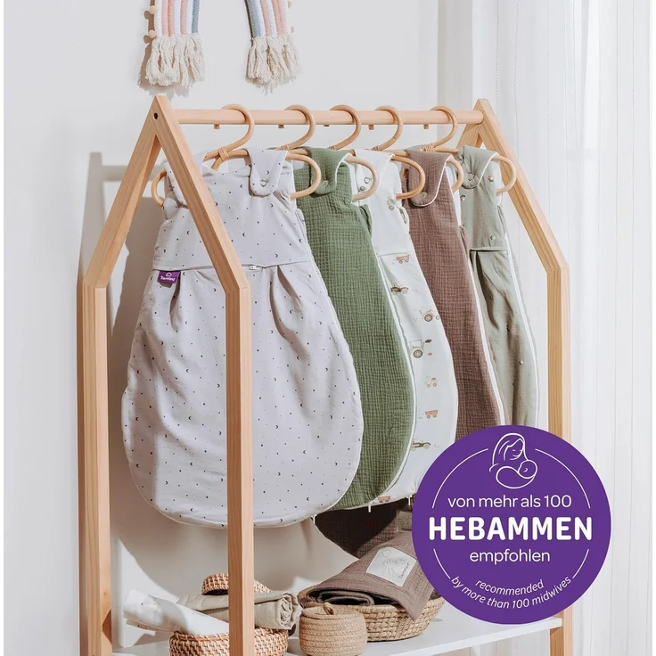 Träumeland Babyschlafsack LIEBMICH 3tlg. Set Moon grau Größe 68/74 – Bild 7