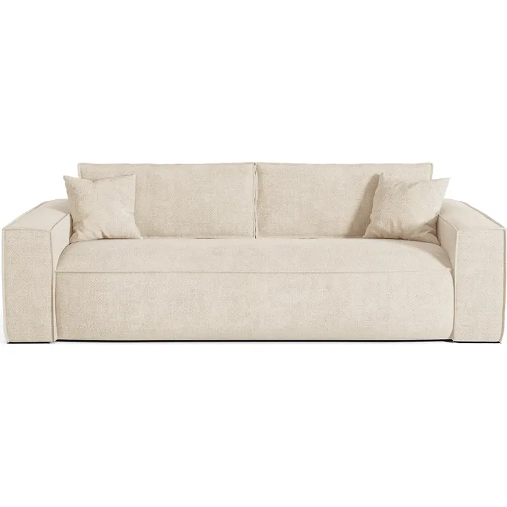 Vente-unique - AMELIA Sofa Stoff Beige - B 105 cm x H 80 cm x L 236 cm – Bild 3