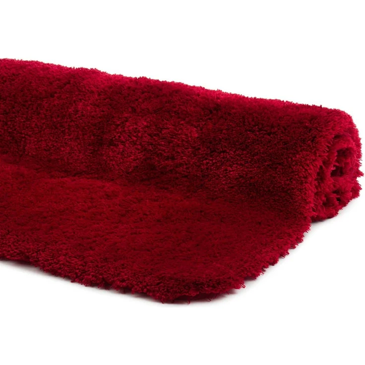 Gözze - Deluxe Badteppich mit extra hohem Flor, 100% Polyester (Mikrofaser), Mit Antirutschbeschichtung, 50x70 cm - Bordeaux – Bild 3