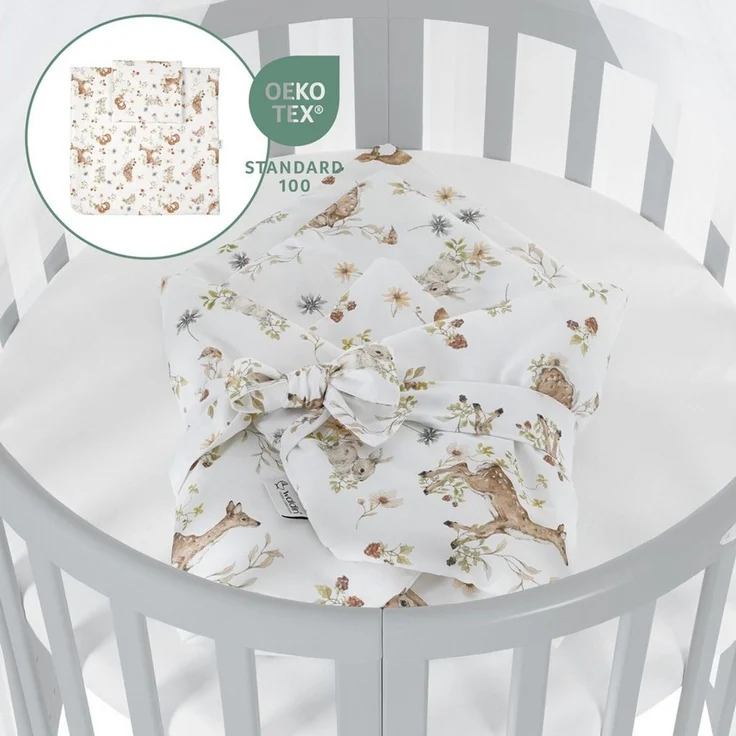 Waldin Babybett Mobiles Babybett OWAL aus Holz 7in1 mit Matratze, mitwachsend – Bild 3
