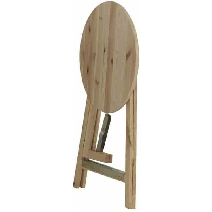 Stehtisch Ø 78 cm, komplett aus Kiefernholz Gestell klappbar – Bild 5