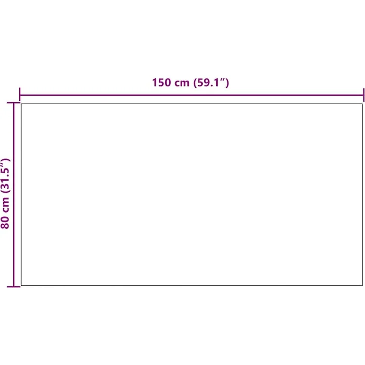 vidaXL Teppichläufer Anthrazit 80 x 150 cm Stoff 42011421 – Bild 9