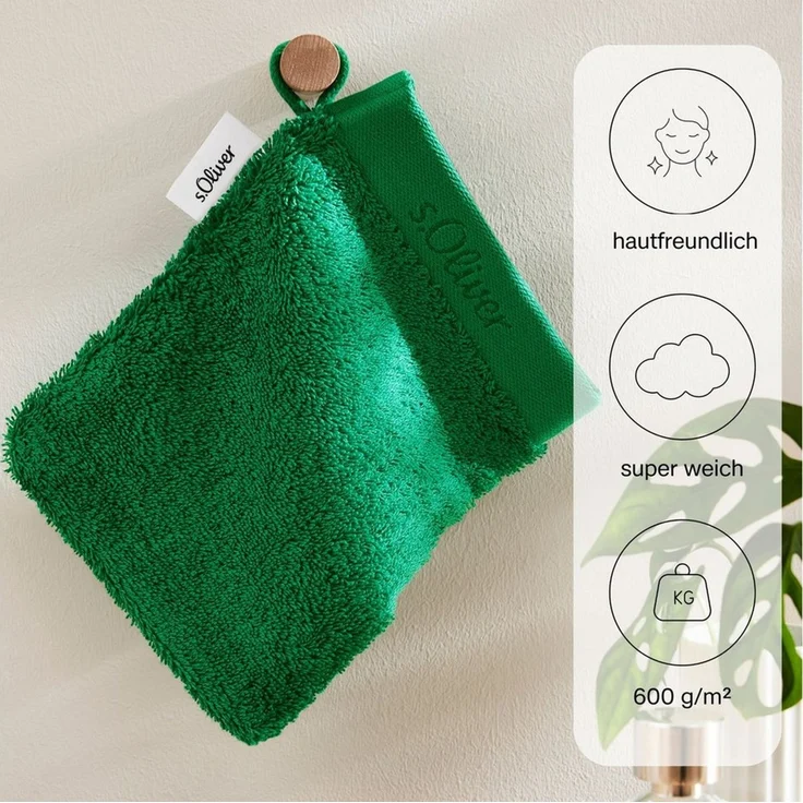 s.Oliver Waschhandschuh s.Oliver, Premium Qualität, 600 gr/m², auch als Sets erhältlich, Walkfrottier (1-St), große Farbauswahl, auch als Duschtuch, Handtuch, Gästetuch – Bild 2