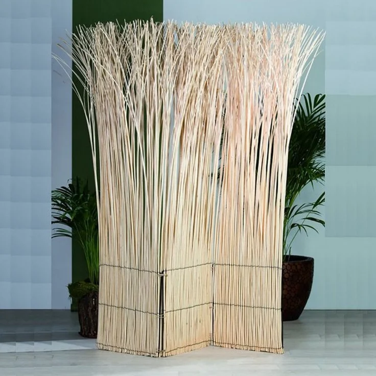 DESIGN DELIGHTS RAUMTEILER Nature |165x120 cm(HxB), geblichen | Wohlfühl Paravent aus Weidenzweigen, Raumtrenner, 3teilige Trennwand/Sichtschutz aus Weidenholz – Bild 4
