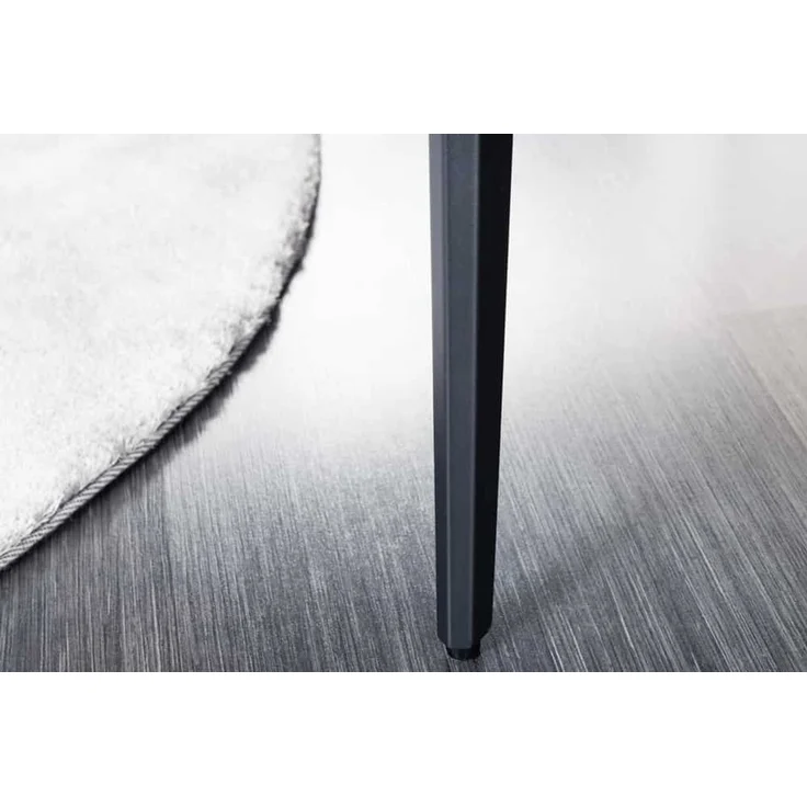 Eleganter Esstisch VENEZIA 160cm weiss-schwarz Marmor-Optik Keramik schwarzes Metall-Gestell Retro – Bild 7