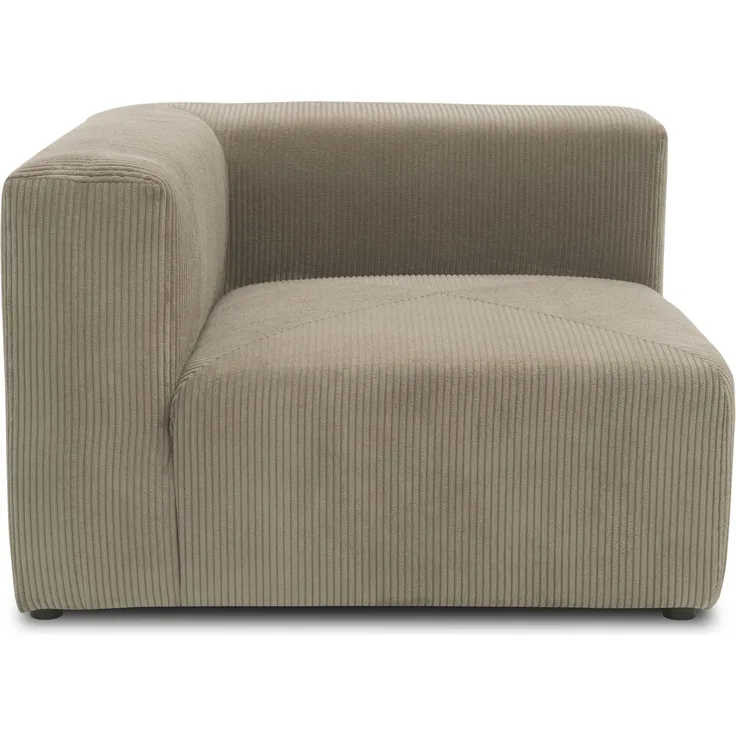 DOMO. collection Polsterecke 800011, Modul-Polstersessel, quadratisch, individuell kombinierbar, Cord, Armsessel, Cocktailsessel, Loungesessel, 108 x 108 x 69 (BxTxH), schlamm