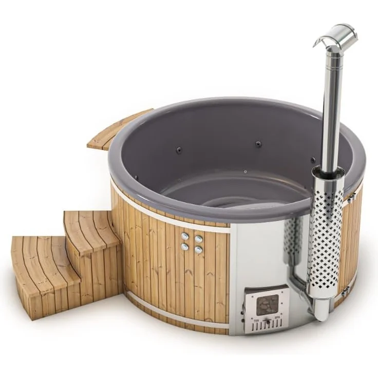 FinnTherm Badefass Stockholm 'Spa Edition' aus Holz – Bild 1