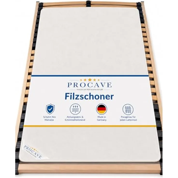 Matratzenschoner Filzschoner Lattenrost Matratzenschutz Made in Germany div. Größen PROCAVE, Matratzenunterlage atmungsaktiv, 50x100 cm – Bild 2