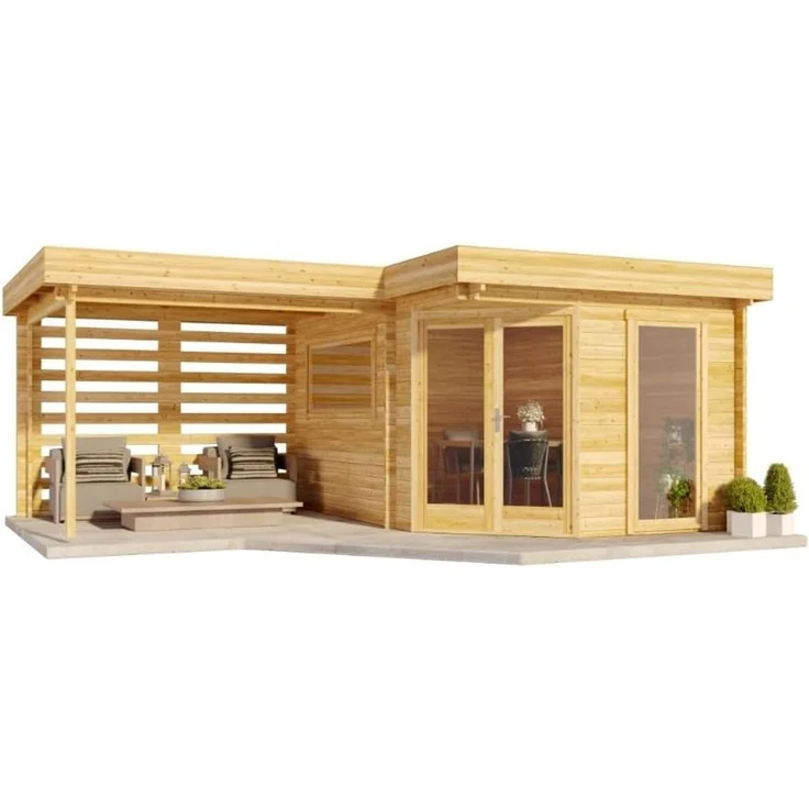 Alpholz Holz Gartenhaus Pepe Optima | Natur | 462x618x228 cm – Bild 3