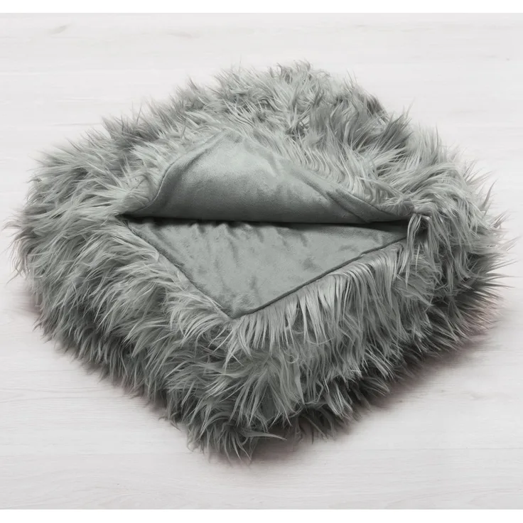 Wohndecke Grace Kuscheldecke Tagesdecke Sofa Fellimitat warm 150x200cm grau, CelinaTex, flauschig,kuschelweich,weich,Wohnraumdekoration,waschbar,effektvoll