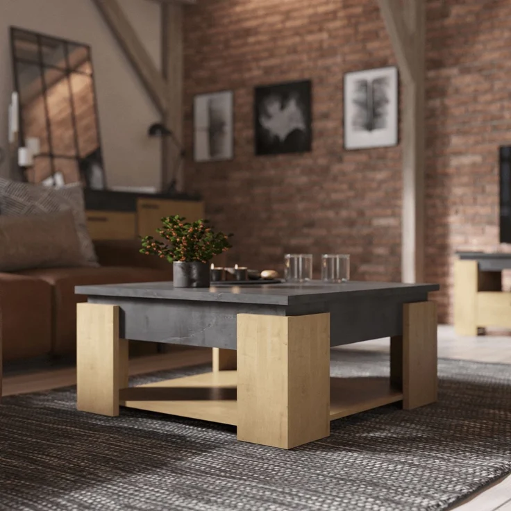 Calicosy Couchtisch L80 cm - AUSTIN - Helles Holz – Bild 6